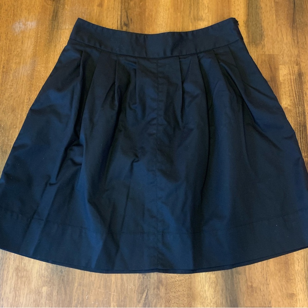 Rafaella Skirt 12 Classic Black A-Line Full Side Zip knee length